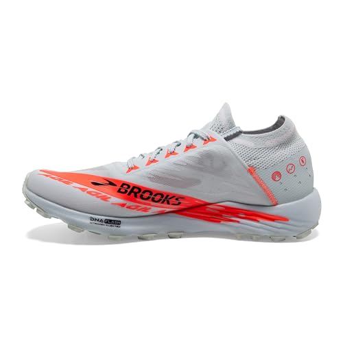 Brooks Unisex Catamount Agil Trail Running Shoe for Men & Women - Illusion Blue/Coral/Orange - 8.5 Medium