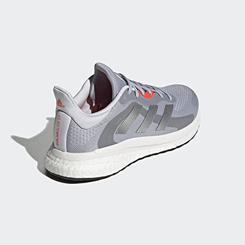 adidas Womens Solar Glide 4 ST Halo Silver/Crystal White/Solar Red 8