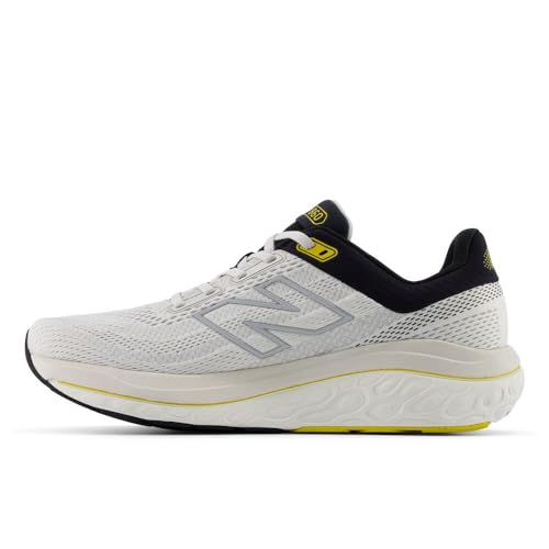 New Balance Men's Fresh Foam X 860 V14 Running Shoe, Grey Matter/Black/Ginger Lemon, 11 M
