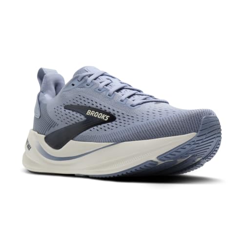 Brooks Men's Ghost Max 4 Running Shoes, Blue/Navy/Coconut, 9 US