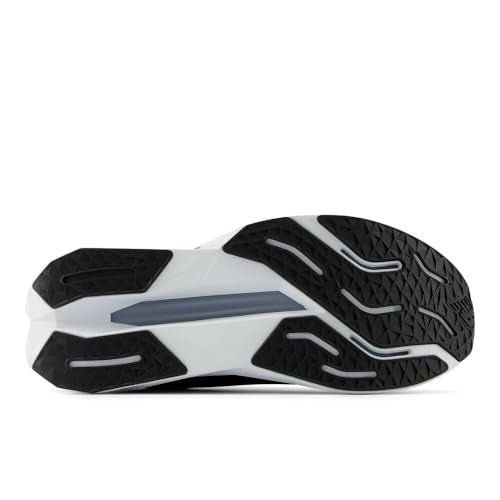 New Balance Men's FuelCell Propel V5 Running Shoe, Black/White/Steel, 10