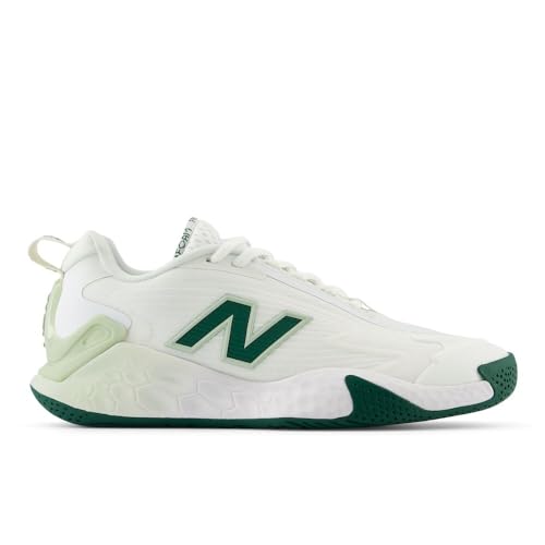 New Balance Women's Fresh Foam X CT-Rally V1 Hard Court Tennis Shoe, White/Marsh Green, 9 W
