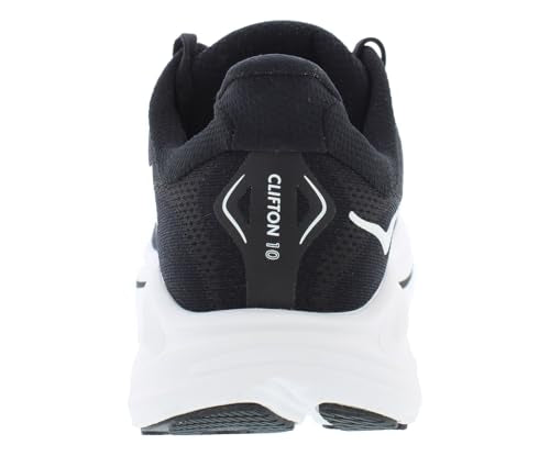 Hoka Men's Clifton 10 Black/White 13 Wide
