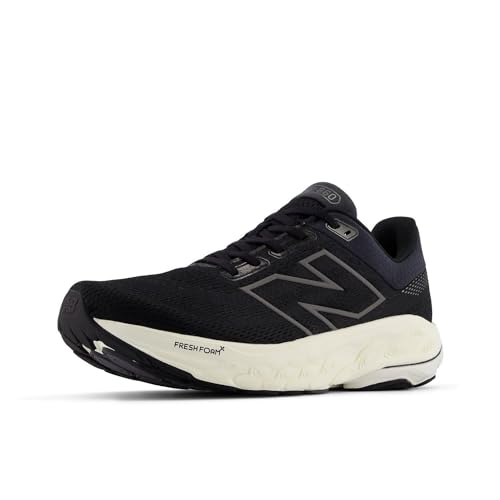 New Balance Men's Fresh Foam X 860 V14 Running Shoe, Black/Phantom/Sea Salt, 12 M