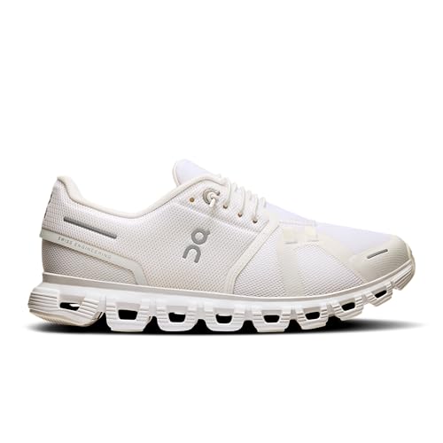 On Women's Cloud 6 Sneakers, White, 8.5 Medium US