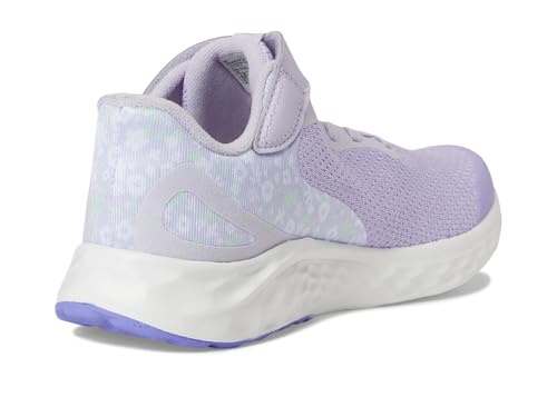 New Balance Kid's Fresh Foam Arishi V4 Bungee Lace with Top Strap Running Shoe, Bright Lavender/Violet Crush, 3 W Little Kid
