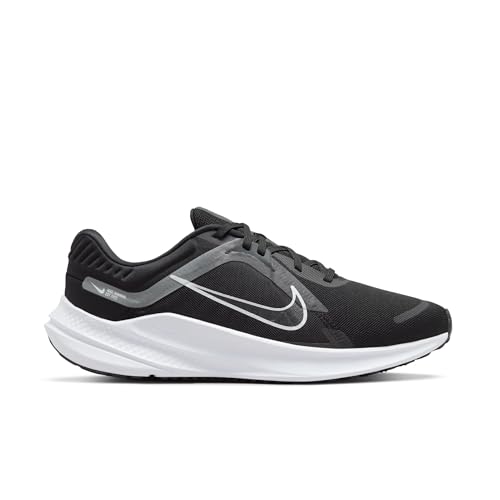 Nike Men's Quest 5 Sneaker, Black White Smoke Grey Dk Smoke Grey, 10.5