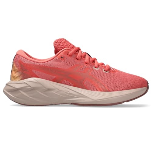 ASICS Kid's NOVABLAST 5 Grade School Running Shoe, 4.5, Dark Pink Clay/Rubble RED