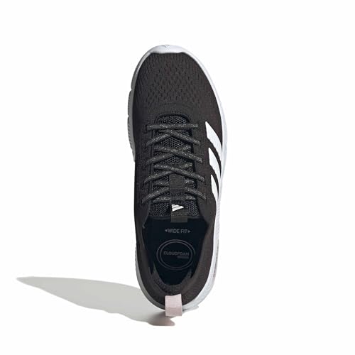 adidas Women's Cloudfoam Flex - Slounge, Black/White/Almost Pink, 9