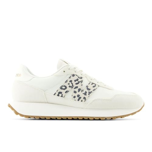 New Balance Women's 237 V1 Sneaker, Sea Salt/Black/Gold Metallic, 9.5 M