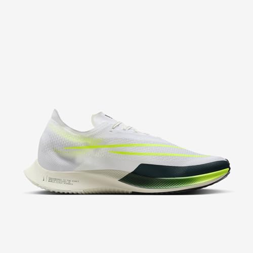 Nike Streakfly Men's Road Racing Shoes (FZ4022-100, White/Volt/Sail/Pro Green) Size 13