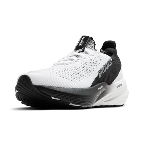 Brooks Women’s Glycerin Stealthfit 22 Neutral Running Shoe - White/Grey/Black - 10 Medium
