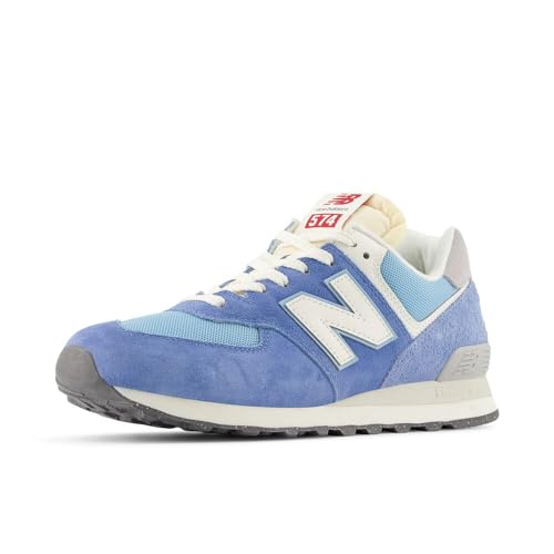 New Balance Unisex 574 V2 70s Racing Sneaker,Blue Laguna/Sea Salt,Men 12 / Women 13.5