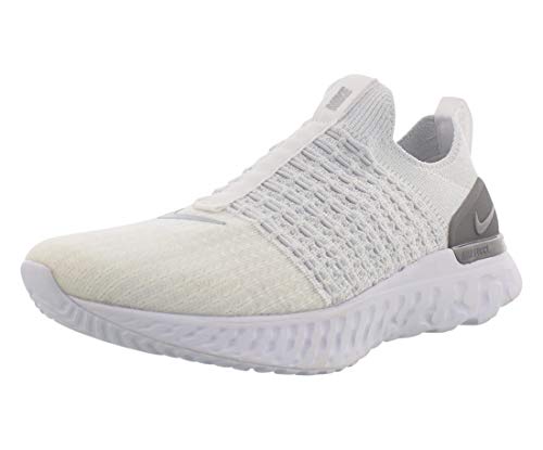 Nike React Phantom Run Flyknit 2 Women's Road Running Shoes (CJ0280-100, True White/White/Pure Platinum/Metallic Silver) Size 5.5
