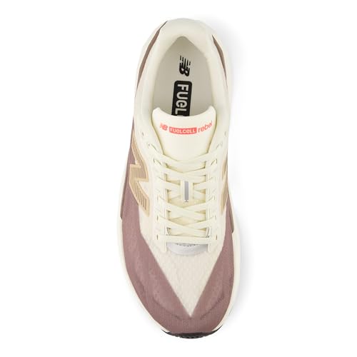 New Balance Women's FuelCell Rebel V5 Running Shoe, Angora/Earth Shadow/Sea Salt, 7 M