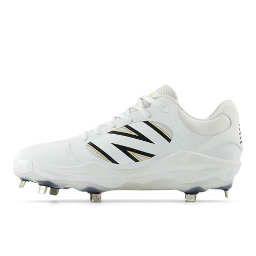 New Balance Men's Fresh Foam X 3000 V7 Baseball Shoe, White/Black, 9 W - product image