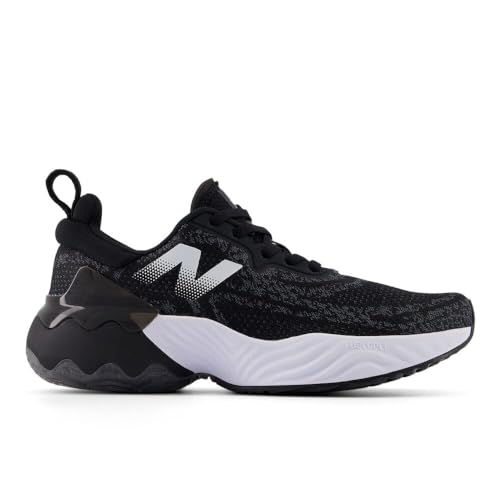 New Balance Women's FuelCell Rebel TR V2 Running Shoe, Black/White/Bleached Lime Glo, 12 M