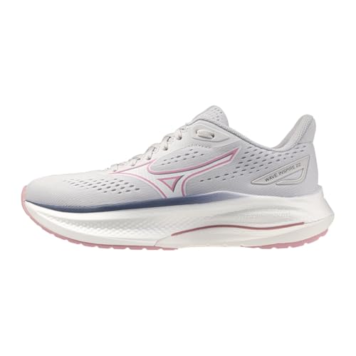 Mizuno Women's Wave Inspire 22 Running Shoes – White/Pink – 8 side view