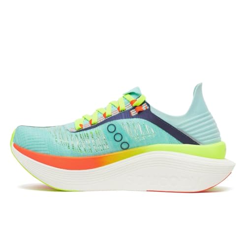 Saucony Unisex Endorphin Elite 2 Running Shoe, Splash/Fire, 10.5