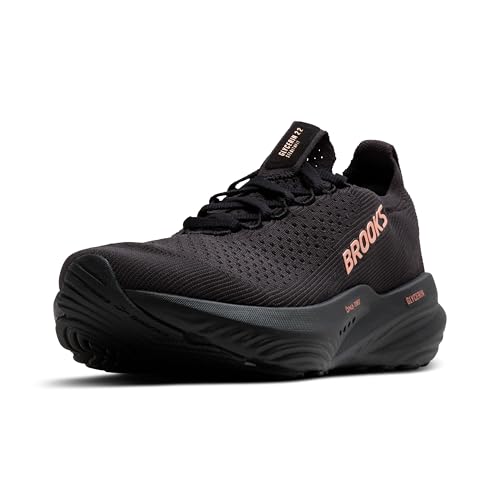Brooks Women’s Glycerin Stealthfit 22 Neutral Running Shoe - Black/Grey/Rose Gold - 8.5 Medium