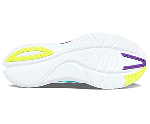 Saucony Women's Kinvara 12 Running Shoe, White/Jade, 5.5 Medium