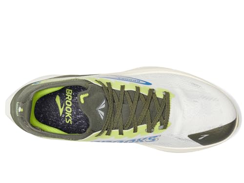 Brooks Men's Hyperion Max 3 Blanc/Acid Lime/Blue 12.5 Medium