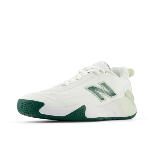 New Balance Women's Fresh Foam X CT-Rally V1 Hard Court Tennis Shoe, White/Marsh Green, 9 W