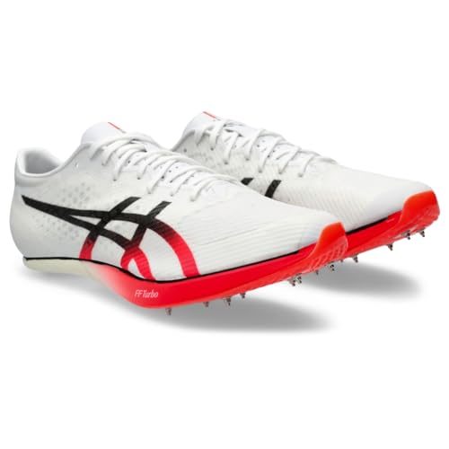 ASICS Unisex METASPEED SP Track & Field Shoe, 8.5M / 10W, White/Black
