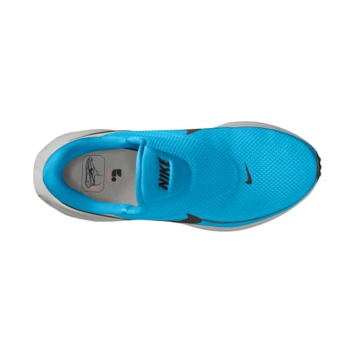 Nike Men's Revolution 8 EasyOn Road Running Shoes, Light Current Blue/Black-Vast Grey, 8.5