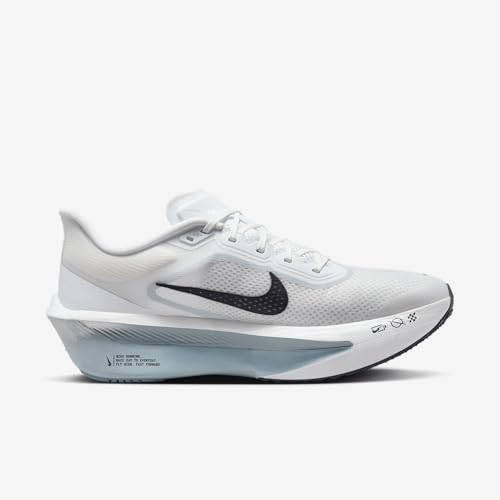 Nike Zoom Fly 6 Men's Road Racing Shoes (FN8454-104, White/Pure Platinum/Obsidian Mist/Gridiron) Size 10.5