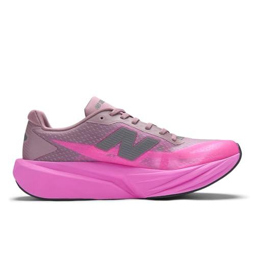 New Balance Men's FuelCell Rebel V5 Running Shoe, Pink Heat/Rosewood, 11.5