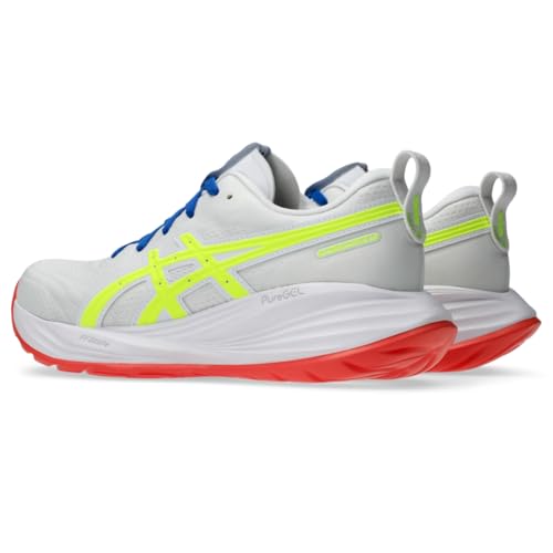 ASICS Women's Gel-Cumulus 27 ATC Running Shoes, 5, White/Safety Yellow