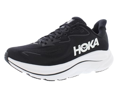 Hoka Men's Clifton 10 Black/White 13 Wide