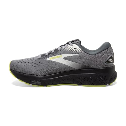 Brooks Men’s Ghost 16 Neutral Running Shoe - Primer/Grey/Lime - 10.5 Medium