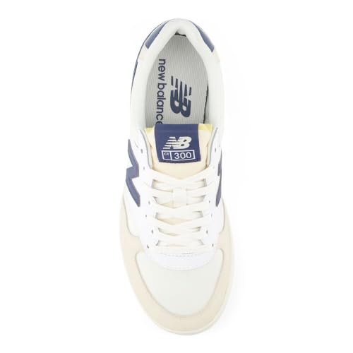 New Balance Men's 300 V3 Court Sneaker, White/Sea Salt/Vintage Indigo, 11 M