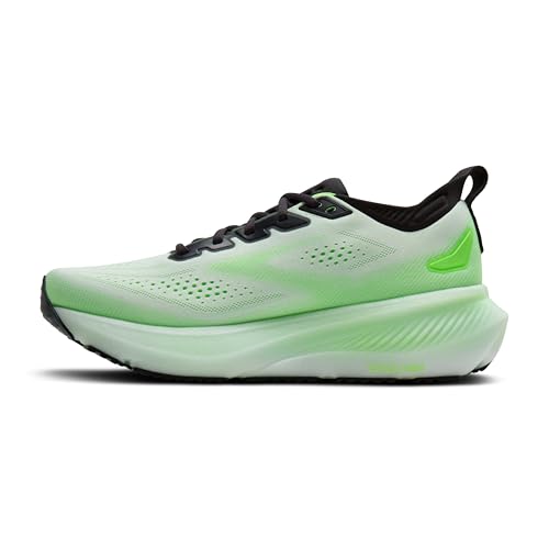 Brooks Men’s Glycerin 23 Neutral Running Shoe - White/Phantom/Green Gecko - 13 Medium