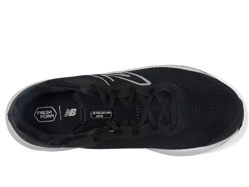 New Balance KIds Arishi Fresh Foam v4 Sneaker, BLACK/WHITE/SILVER METALLIC, 3.5 M Big Kid (8-12 Years)