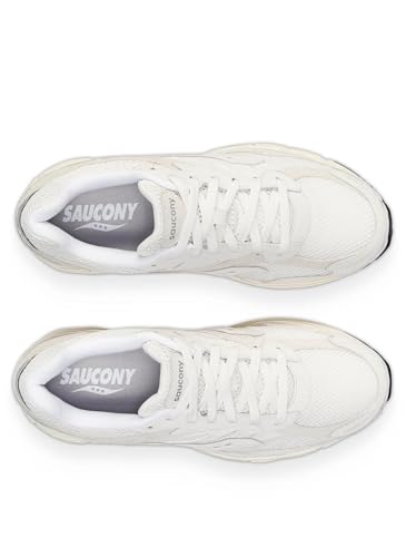 Saucony ProGrid Omni 9 Unisex Sneakers, White, 7 US Women/5.5 US Men