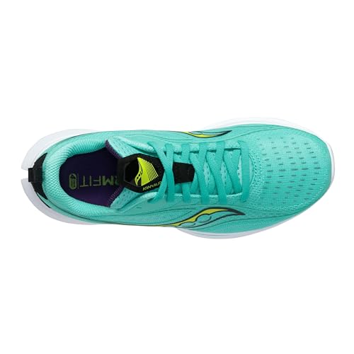 Saucony Women's Kinvara 13 Sneaker, Cool Mint/Acid, 5 Wide