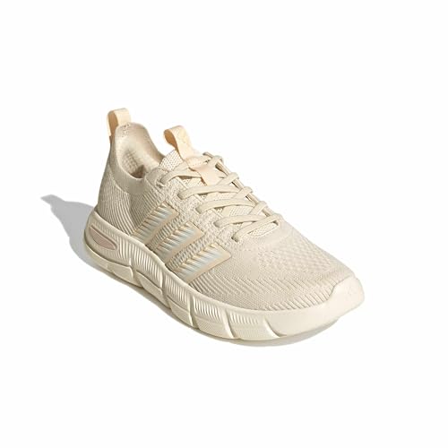 adidas Women's Cloudfoam Flex - Slounge, Wonder White/Off White/Sand Strata, 9