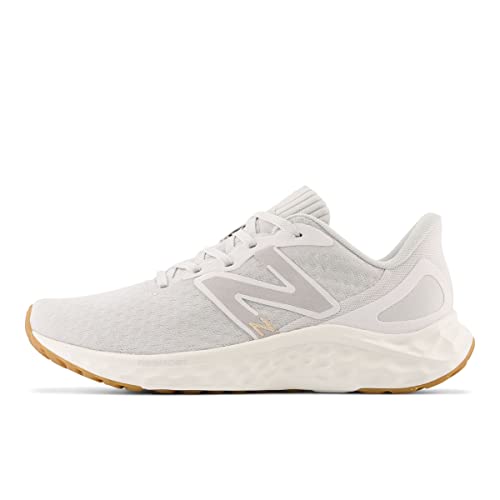 New Balance Women's Fresh Foam Arishi V4 Running Shoe, Summer Fog/Nimbus Cloud/Light Gold Metallic, 7