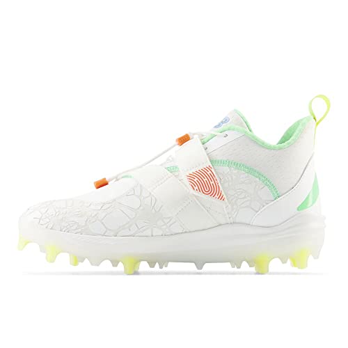 Unisex New Balance -Adult FuelCell Lindor v2 Comp Baseball Shoe in Optic White/Neon Dragonfly/Electric Jade product image