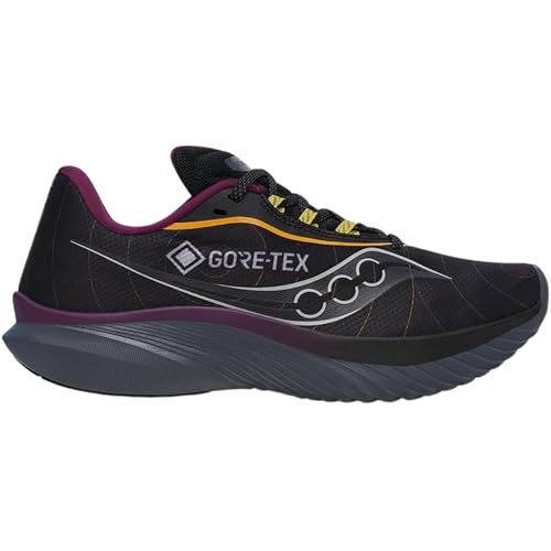 Saucony Women's Kinvara 15 GTX Sneaker, Black/Shadow, 10