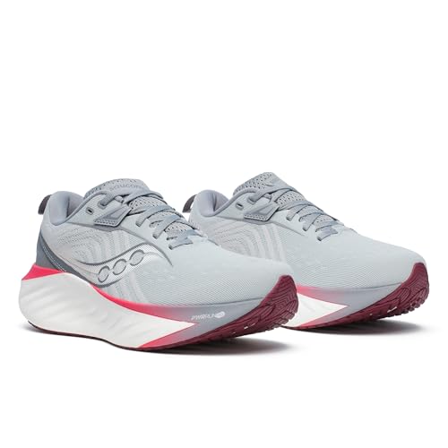 Saucony Women's Triumph 22 Running Shoe Cloud/Cayenne, Wide, 11