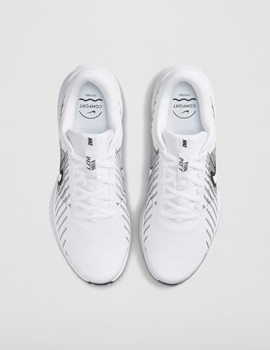 Nike Men's Run Defy Road Running Shoes, White/Black, 11