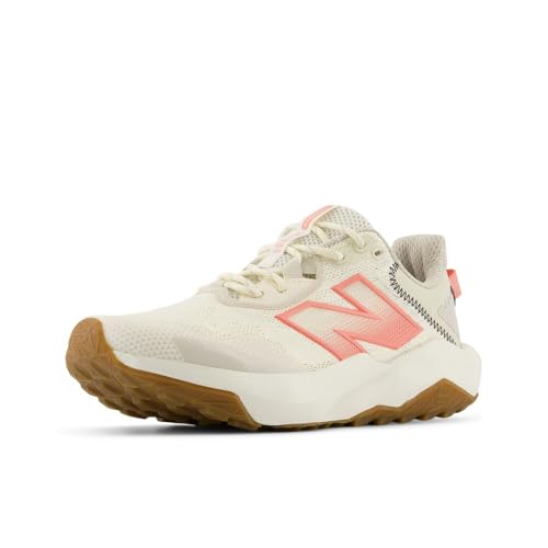 Women's New Balance DynaSoft Nitrel v6 Trail Shoes in Angora/Sunfade Red/Timberwolf product image