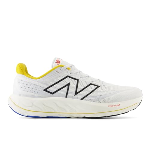 New Balance Men's Fresh Foam X Vongo V6 Running Shoe, White/Ginger Lemon/Black, 7.5 M