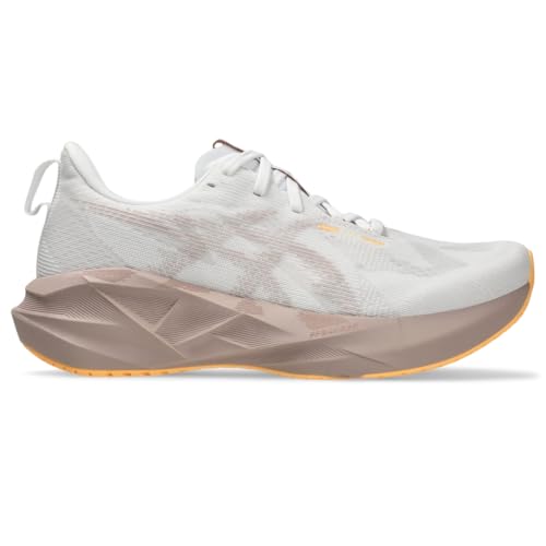 ASICS Women's NOVABLAST 5 Running Shoes, 8.5, White/Fawn