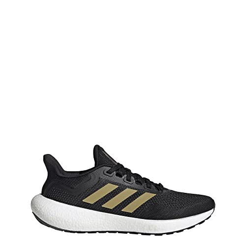 adidas Women's Pureboost 22 Black/Gold Metallic/Carbon 5.5