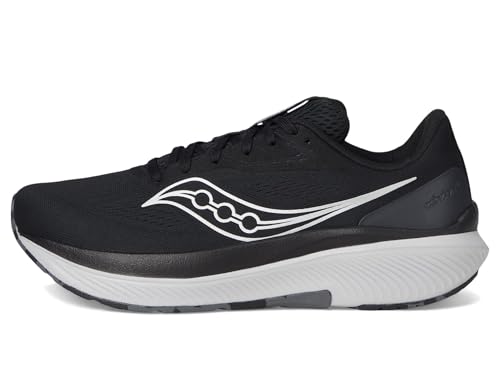 Saucony Men's Echelon 10 Sneaker, Black/Silver, 7